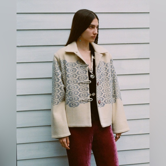 NWT Alix of Bohemia Western Lapis Trellis Jacket Size Large - Picture 10 of 16